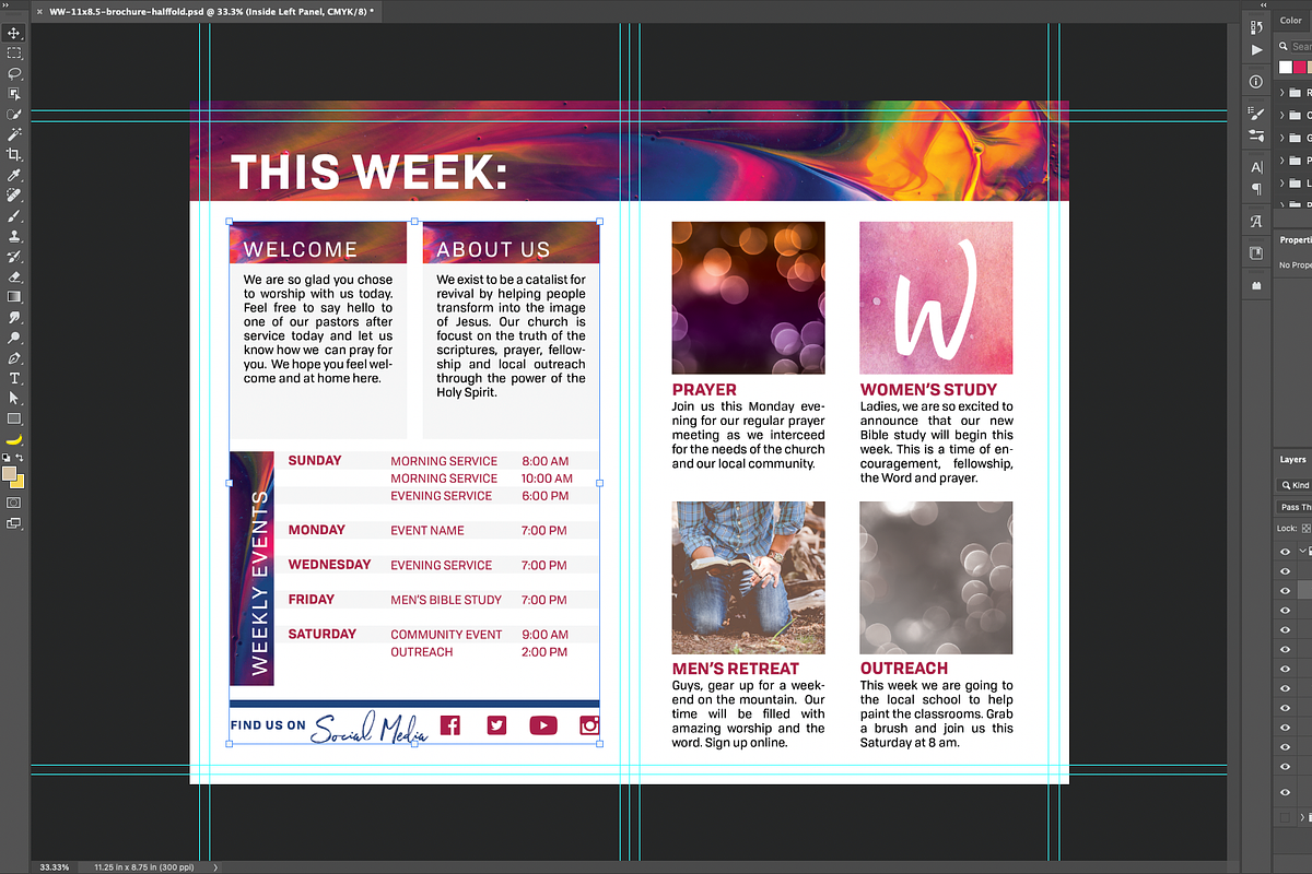 Worship Service welcome bulletin, a Print Template by Sync Design Soultions (Photo 4 of 5)