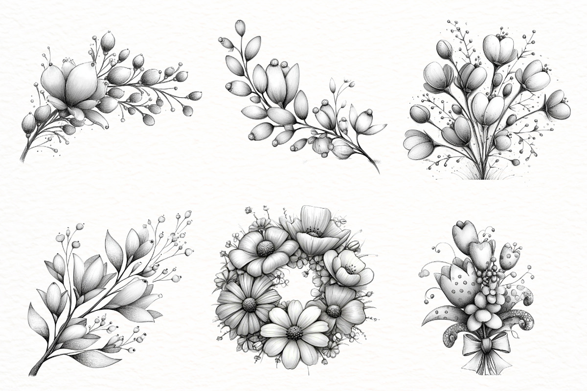 Watercolor wildflower clipart, an Illustration by Designworld (Photo 4 of 8)