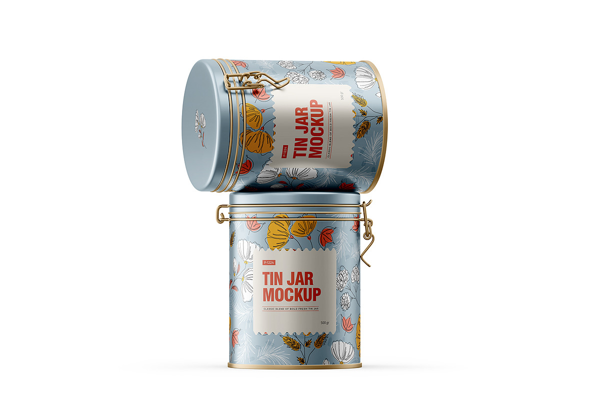 Tin Jar With Locking Lid Mockup, a Cups & Container Mockup by Ram Studio LLC (Photo 5 of 14)