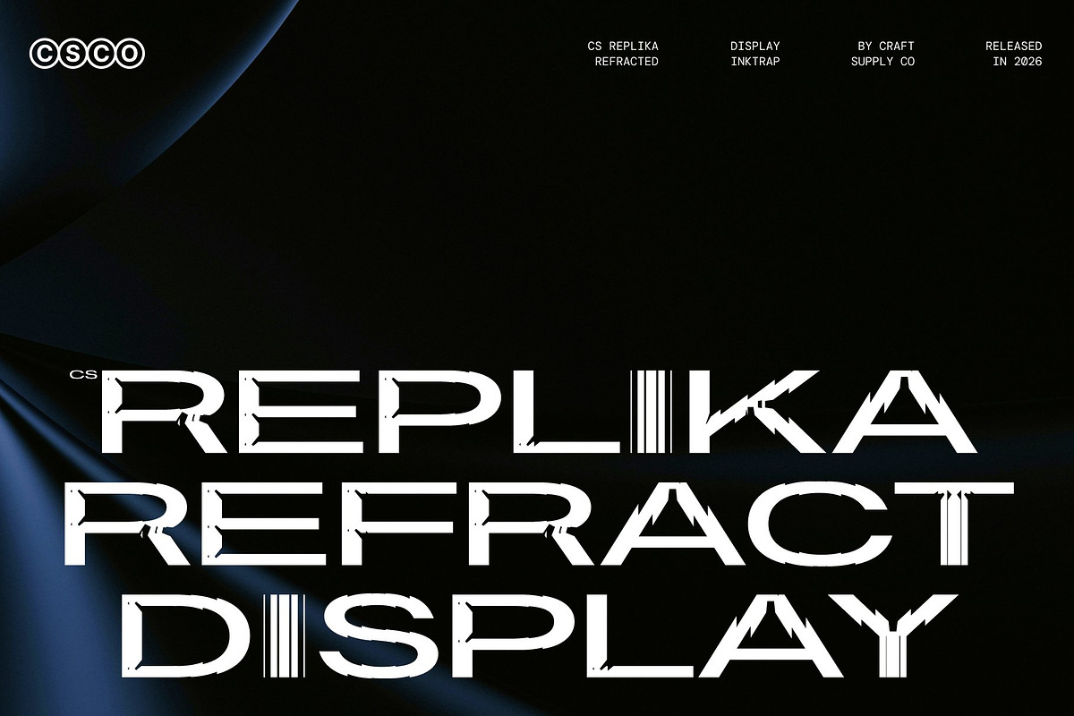 CS Replika Refracted, a Sans Serif Font by Craft Supply Co. (Photo 1 of 8)