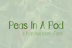 Peas In A Pod Font