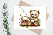 Whimsical Bear Fishing Summer Clipar, a Seasonal Illustration by Canvas Craft (Thumbnail 5 of 7)