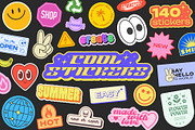 COOL Y2K STICKERS VECTOR SET, a Decorative Illustration by craftlove (Thumbnail 1 of 12)