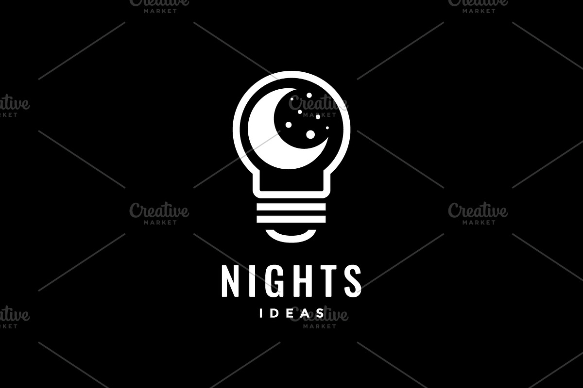 night ideas lamp logo, a Branding & Logo Template by devastd