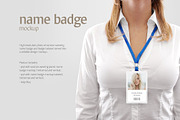 Name Badge Mockup, an Advertising Mockup by rebrandy (Thumbnail 2 of 6)