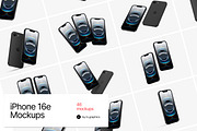iPhone 16e Mockups, an iPhone Mockup by ls.graphics (Thumbnail 1 of 10)