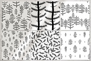 6 patterns with pines, a Pattern Graphic by pineart (Thumbnail 2 of 5)