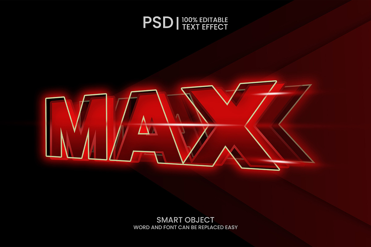 Modern Bold Red 3d Effect Text Light, a Templates & Theme by Yucred