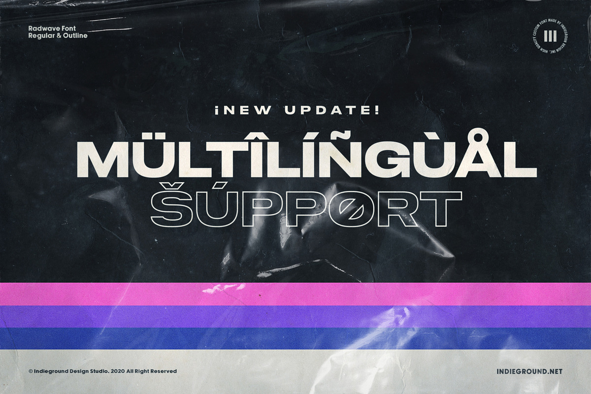 Radwave Font, a Sans Serif Font by Indieground Design Inc. (Photo 5 of 9)