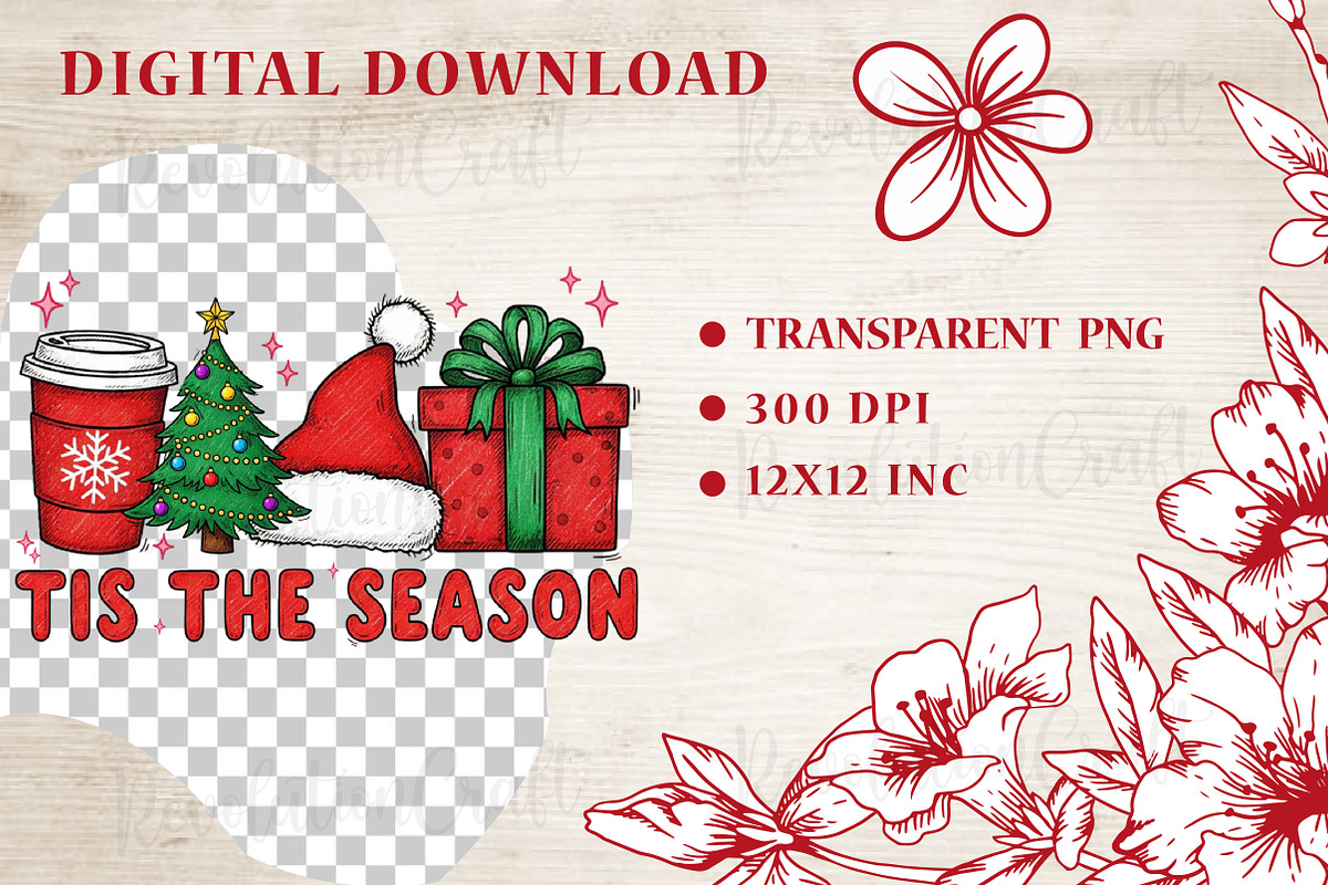 Tis The Season Png, Christmas Png, an Illustration by OK Design (Photo 4 of 4)