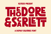 Theodore and Scarlett - Display Font, a Handwritten Font by Keithzo (Thumbnail 1 of 7)