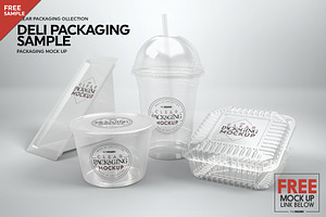 Clear Tray With Lid Packaging Mockup