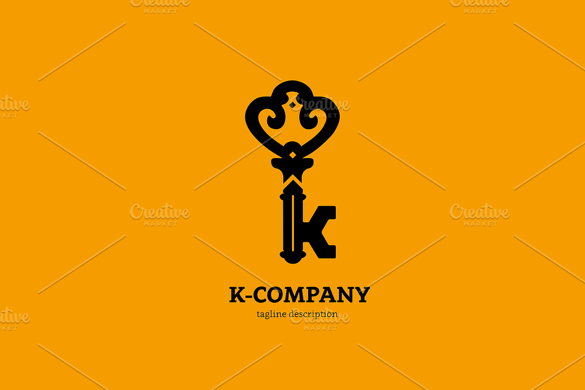 Vintage Door Key. Letter K Logo., a Branding & Logo Template by Bordo (Photo 3 of 5)