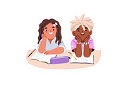 Kid students study at desk set, a Person Illustration by Good Studio (Thumbnail 3 of 7)