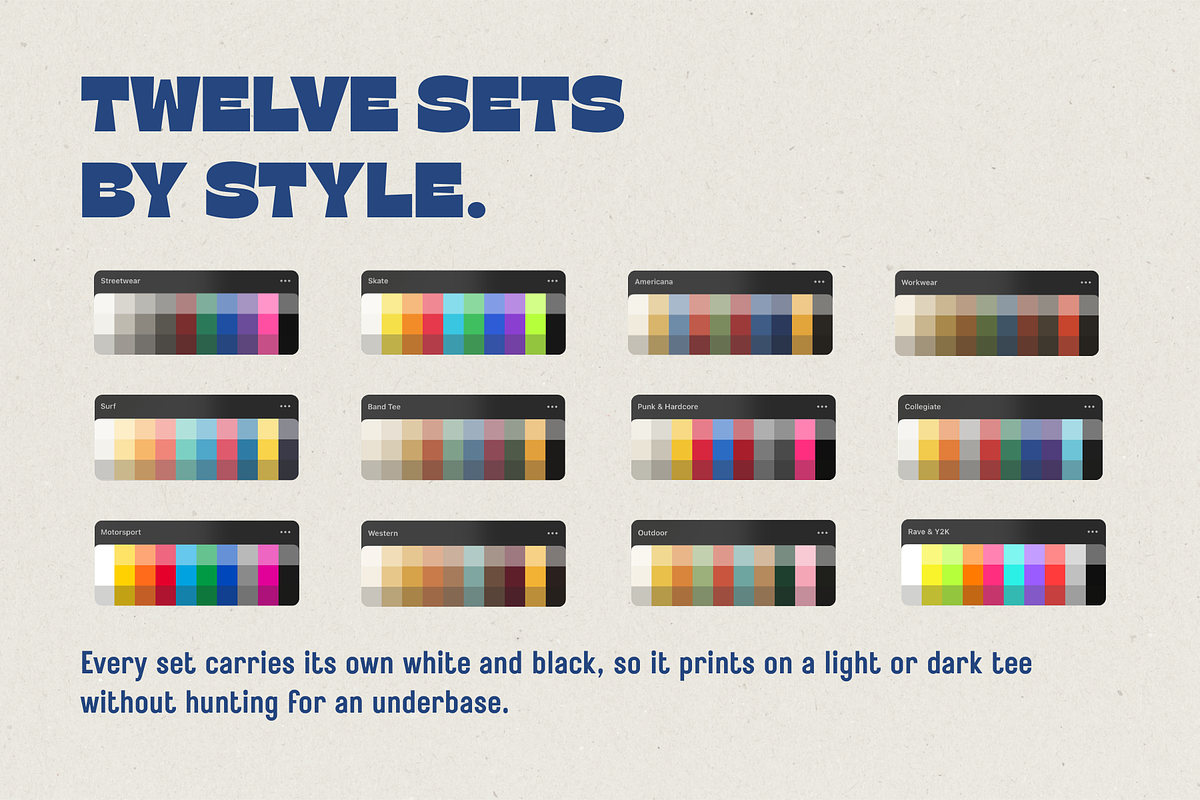 T-Shirt Merch Print Kit + Mockups, a Palette Add-On by Rebus Illustration (Photo 3 of 9)