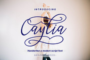 Caylia Script, a Script Font by Nowlystudios (Thumbnail 1 of 8)