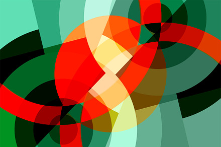 Modern Abstract Geometric Green