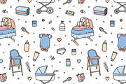 Newborn baby care products, tools, a Healthcare Illustration by Good Studio (Thumbnail 7 of 11)