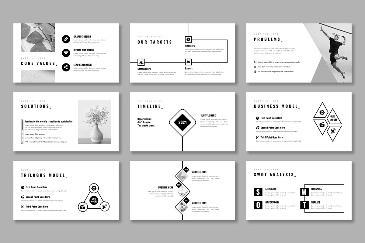 Business Presentation Template PPT, a Presentation Template by Mighty-Slide (Photo 3 of 5)