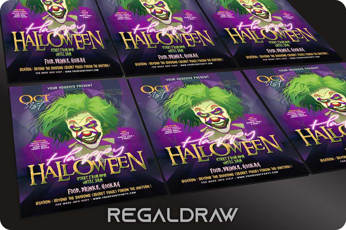 Happy Halloween Flyer, a Flyer Template by regalDRAW (Photo 3 of 3)