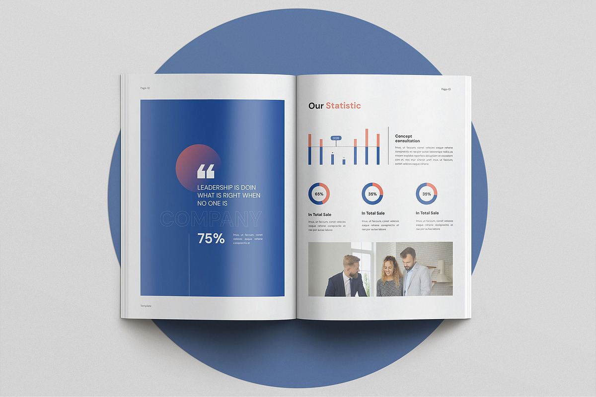 Company Profile Template, a Brochure Template by KreateTribe (Photo 3 of 7)