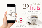 ORGANIC LOGO ELEMENTS – FRUITS, an Illustration by Friendly Label (Thumbnail 2 of 5)