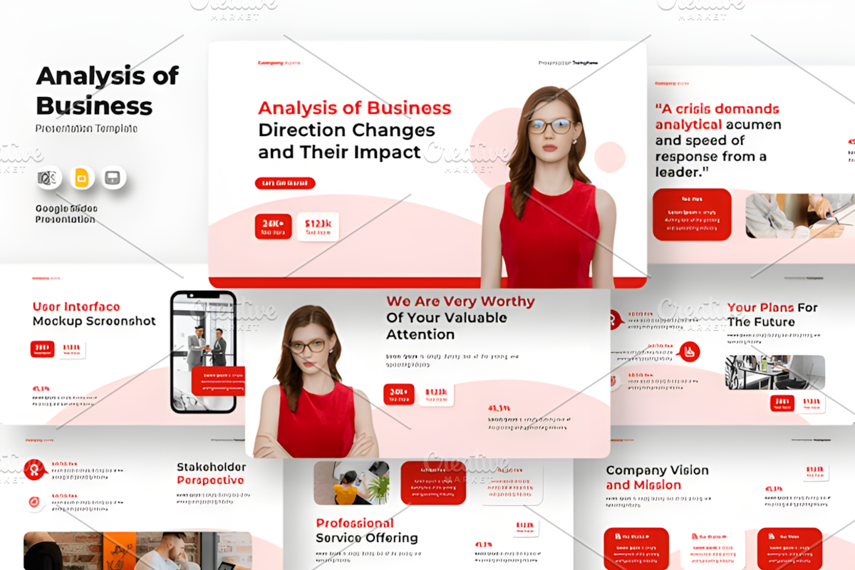 Analysis of Business - Google Slides, a Social Media Template by Coco Bloom (Photo 1 of 3)