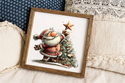 Christmas Pink vintage Santa Clipart, an Illustration by Libby Wishes (Thumbnail 3 of 7)