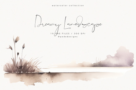 Dreamy Landscape, a Decorative Illustration by PeDe Designs