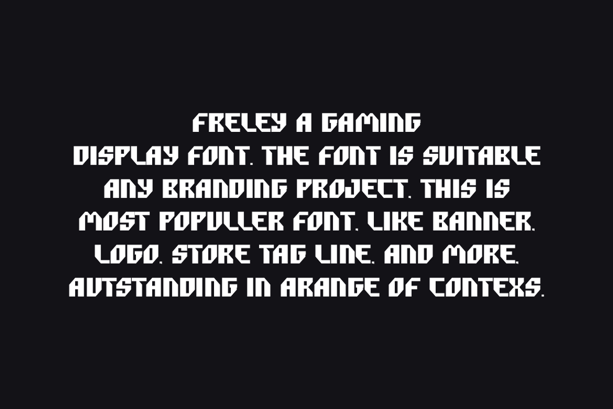 Freley -Gaming Font, a Sans Serif Font by Iqsiart Studio (Photo 4 of 6)