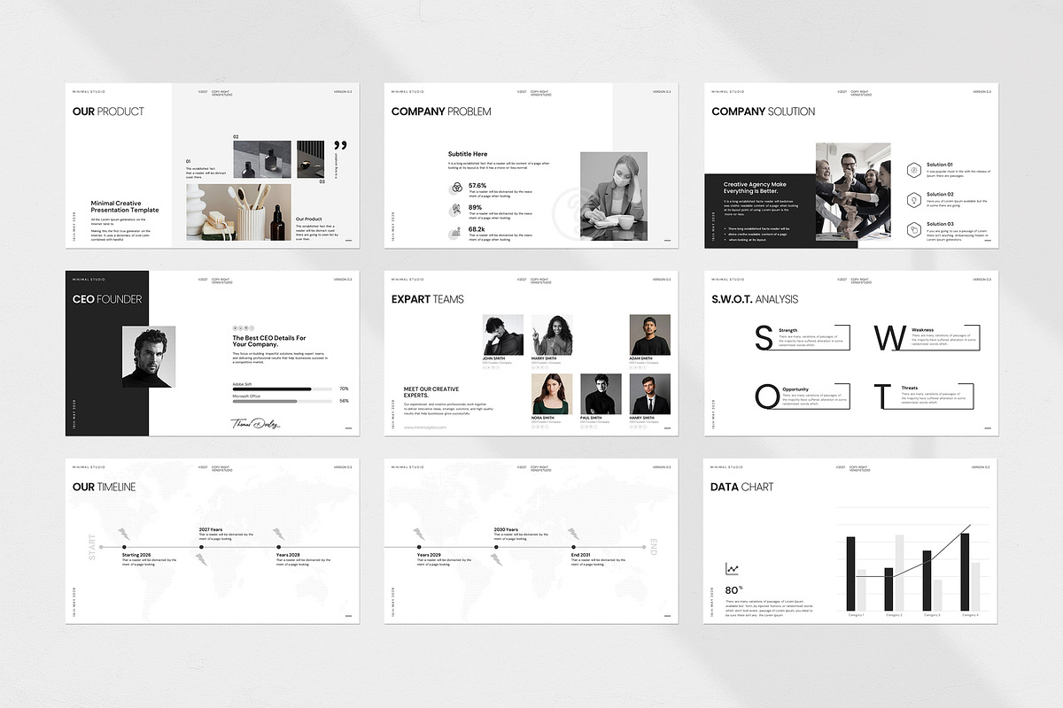Minimal Studio Presentation Template, a Presentation Template by evgenystudio (Photo 9 of 10)