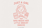 Just A Girl Who Needs Her Little, an Illustration by SharpMarketplace (Thumbnail 1 of 9)