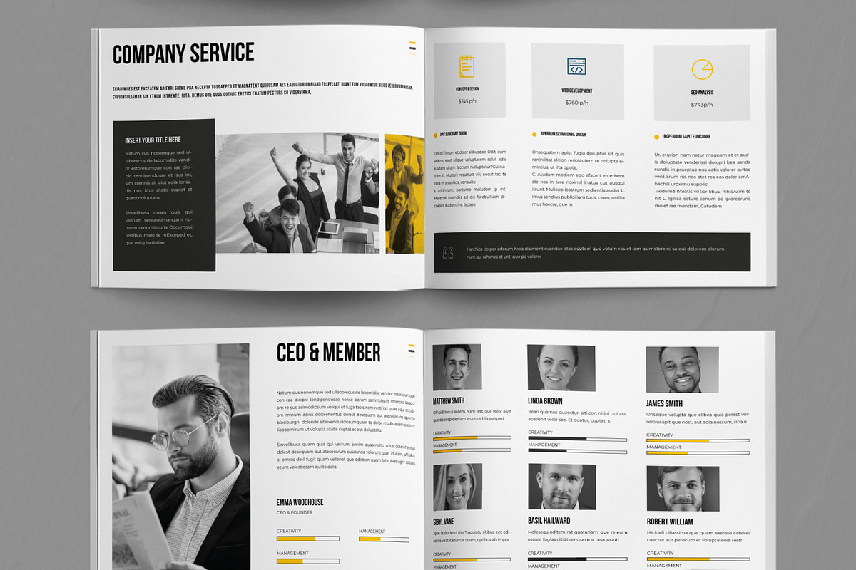 Company Profile Landscape Layout, a Brochure Template by ContestDesign (Photo 4 of 5)