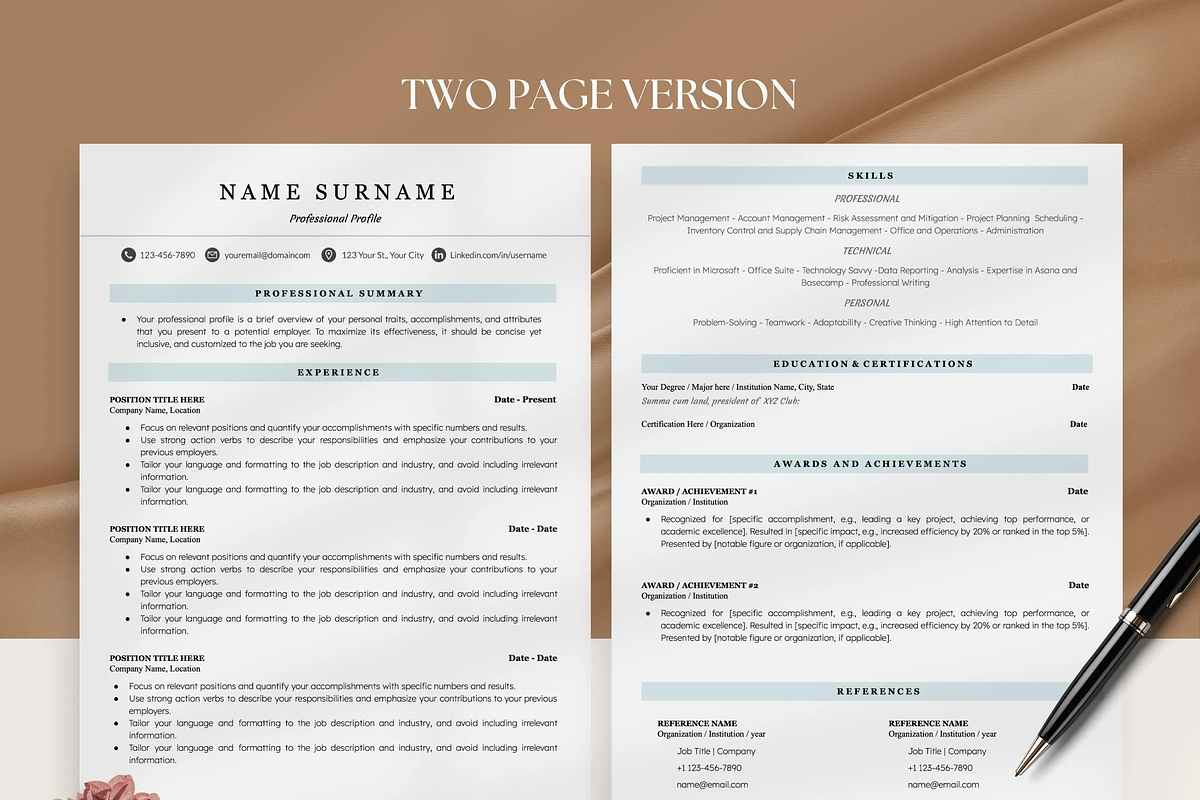 Academic Resume Template, a Resume Template by OkiDocs Resume Templates (Photo 5 of 11)