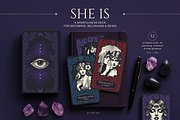 She Is - 52 Mindfulness Desk Cards, a Card Template by Red Ink (Thumbnail 1 of 10)
