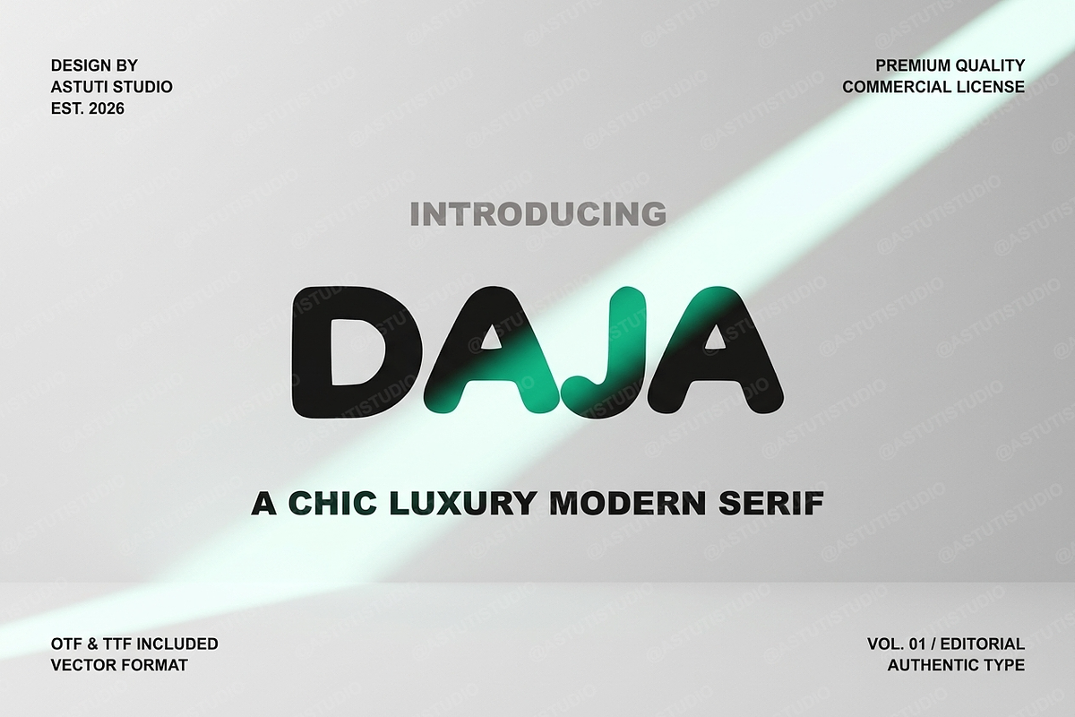 Daja | Elegant Modern Sans Serif, a Serif Font by Astuti Studio (Photo 2 of 25)
