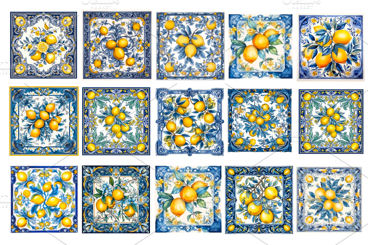 Watercolour lemon bundle, a Food Illustration by AkvarelRiver (Photo 9 of 10)