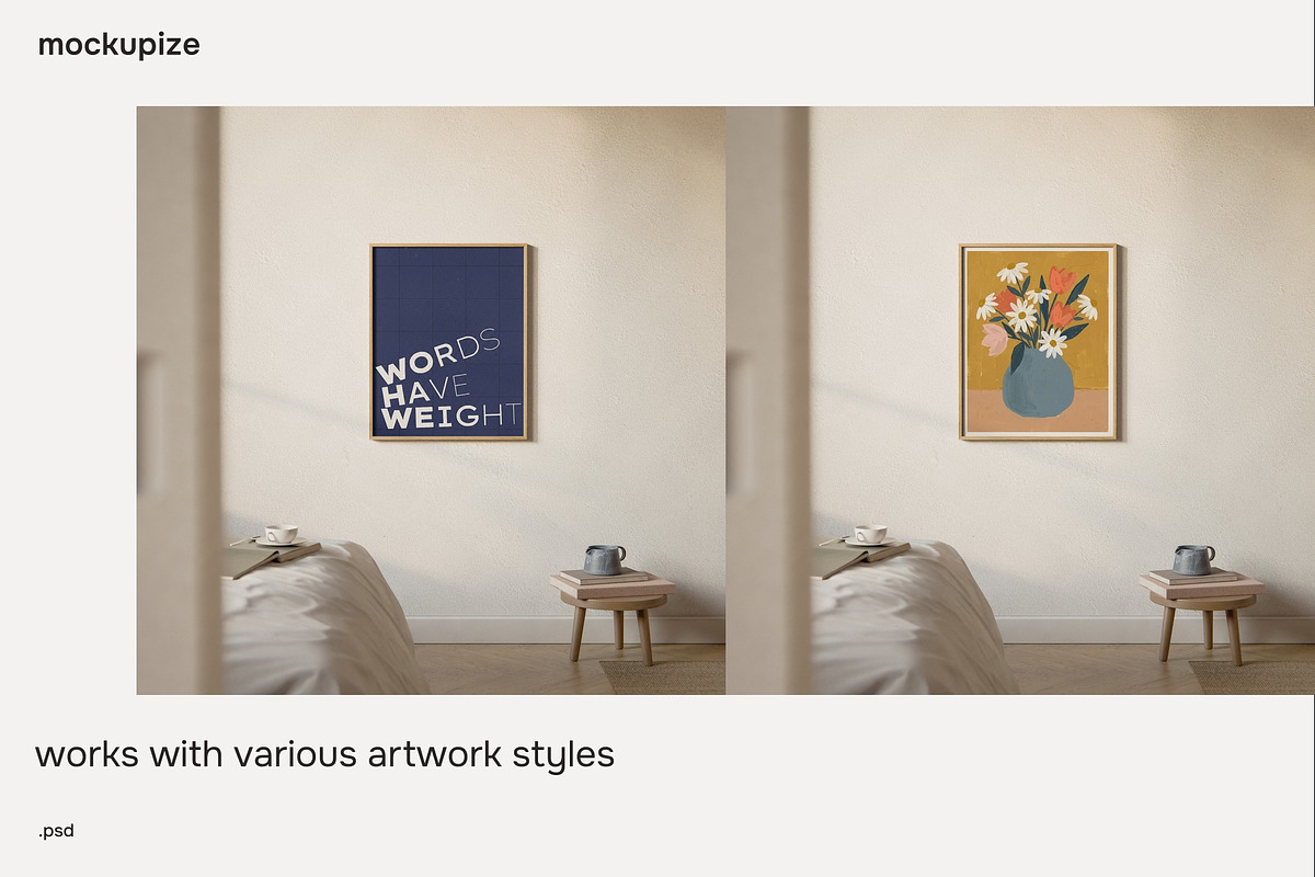 4x5 Bedroom Frame Mockup Artful, a Household Mockup by mockupize (Photo 6 of 7)