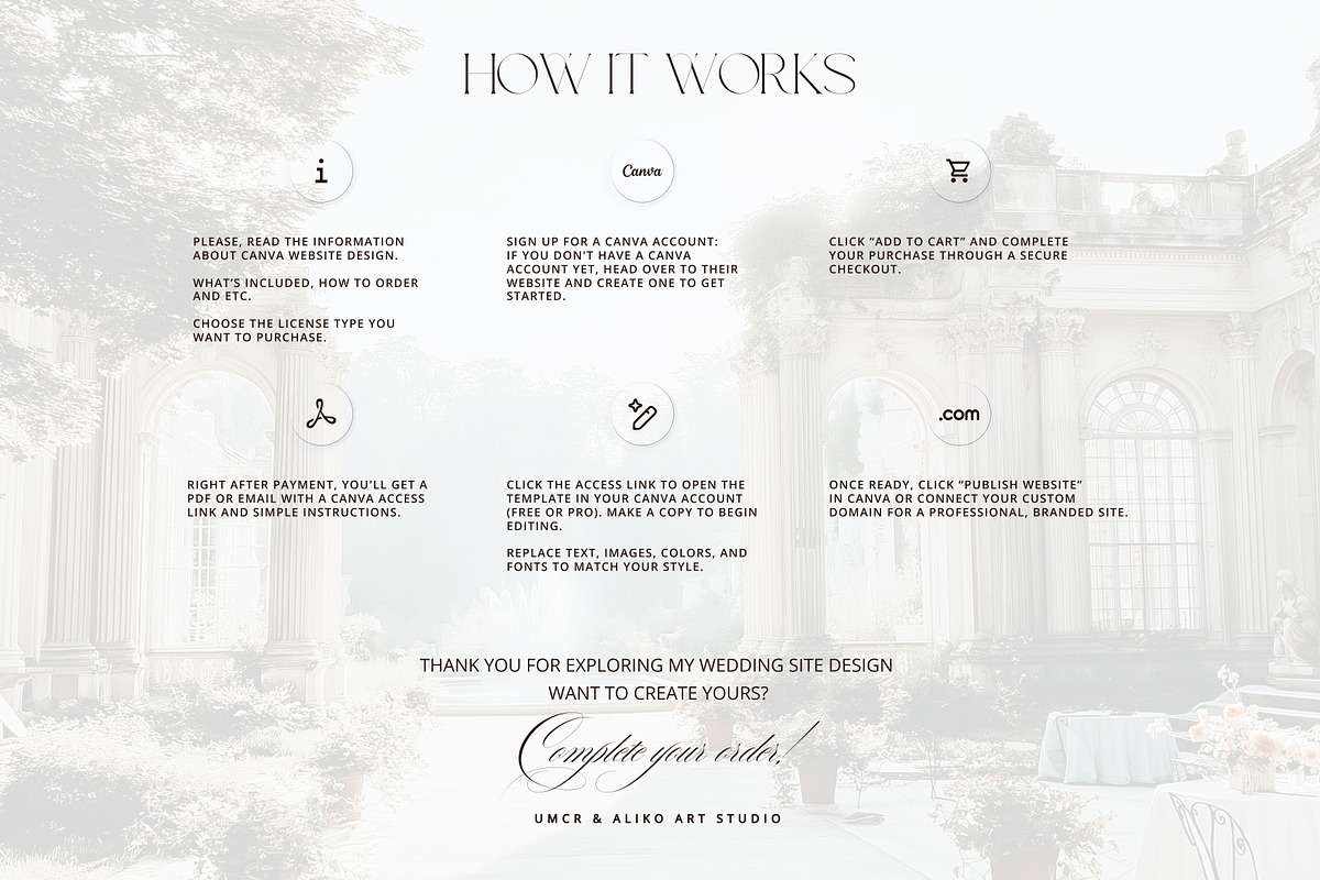 Wedding Canva Website Template, a Templates & Theme by Under My Cozy Roof (Photo 10 of 10)