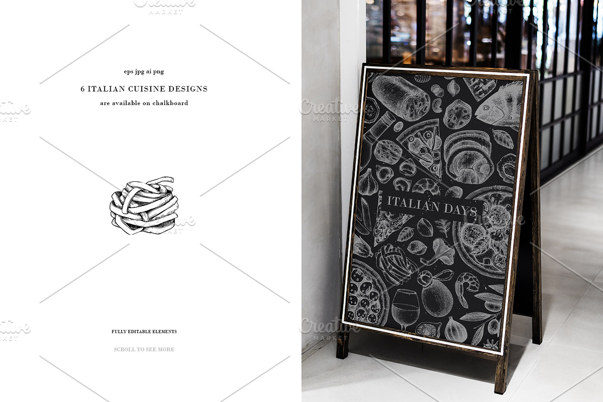 Italian Food Sketches & Designs, a Food Illustration by Yevheniia (Photo 5 of 10)