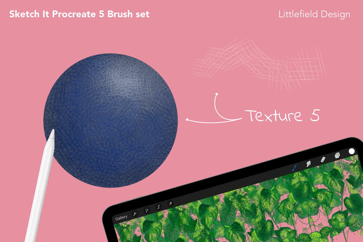Sketch It Procreate 5 Brush set, a Brush Add-On by Littlefield Design (Photo 10 of 12)