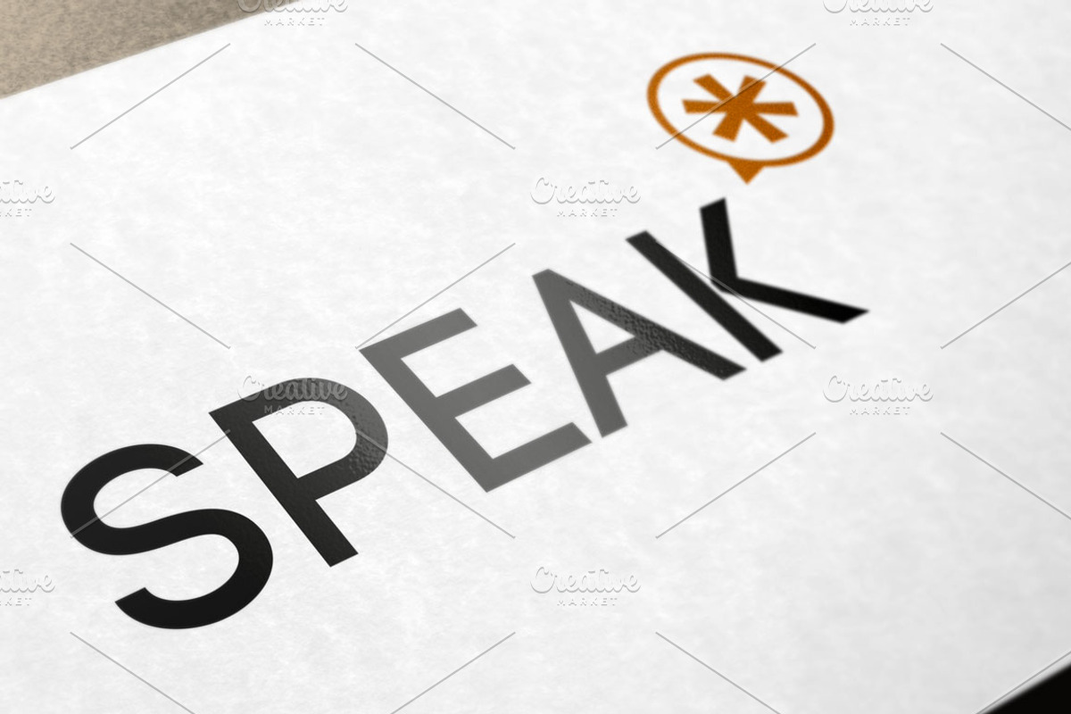 Speak Logo, a Branding & Logo Template by Luis Quesada Design (Photo 4 of 4)