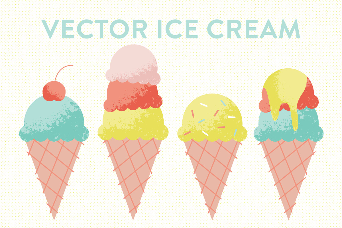 Vector Ice Cream Cones, an Illustration by Sarah Hearts (Photo 1 of 2)