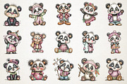 Black History Month Panda Clipart, an Illustration by RobertsArt (Thumbnail 5 of 5)