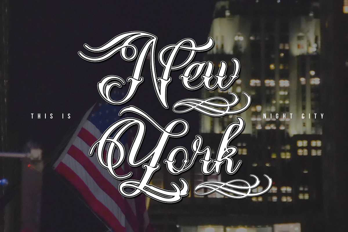 Claimus de Sances | Tattoo Script, a Script Font by Denustudios (Photo 4 of 14)