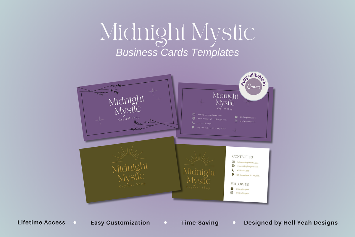 Elegant Business Cards Templates, a Business Card Template by Hell Yeah Designs (Photo 1 of 7)