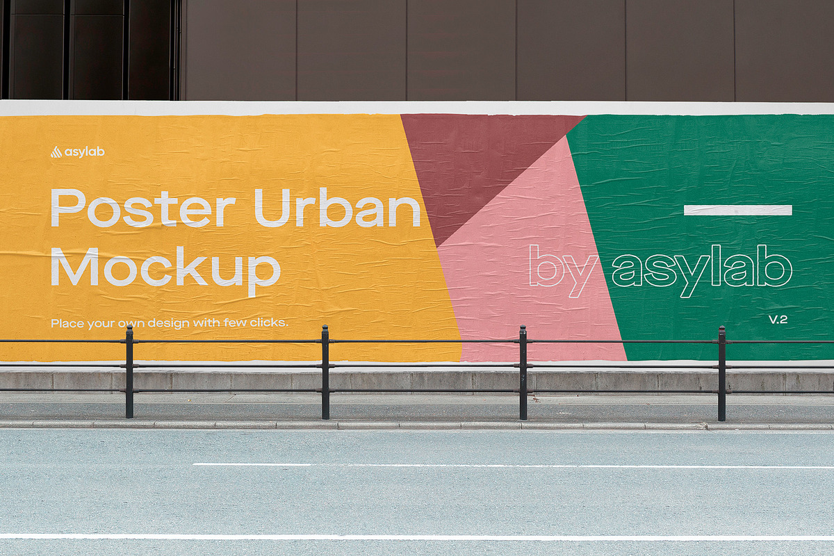 Urban Poster Street Mockup - PSD, an Advertising Mockup by Asylab
