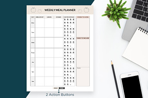 Weekly Meal Planner In Digital PDF