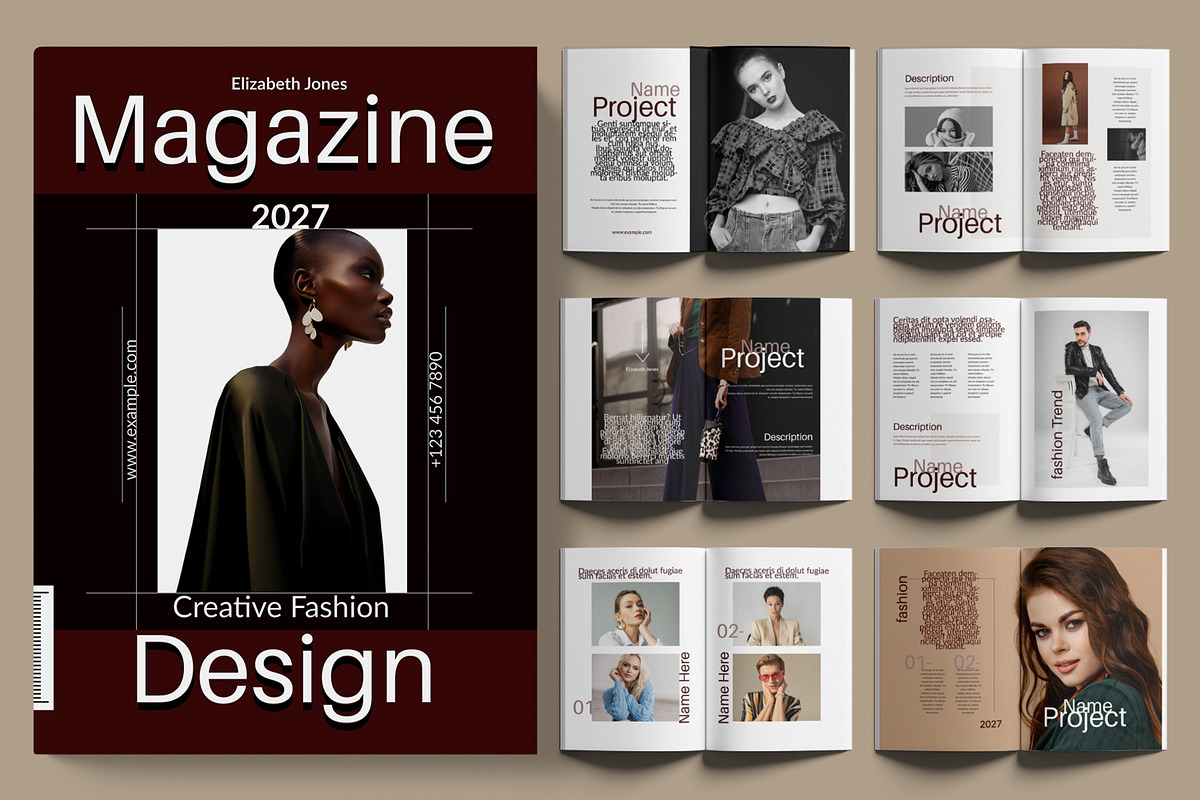 Fashion Magazine Design Layout, a Magazine Template by ContestDesign (Photo 1 of 3)