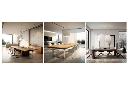 apartment minimalist dining room, an Architecture Photo by pikepicture